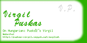 virgil puskas business card